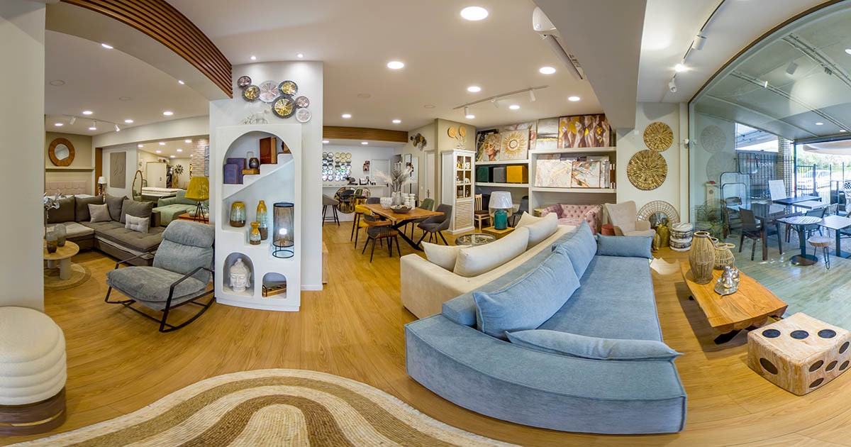 360 Virtual Tour έπιπλα εσωτερικού-εξωτερικού χώρου και είδη διακόσμησης.